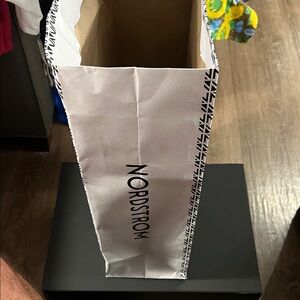 Nordstrom White and Black Patterned Bag